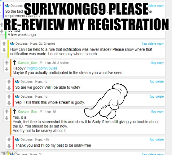 Message | SURLYKONG69 PLEASE RE-REVIEW MY REGISTRATION | image tagged in dmv | made w/ Imgflip meme maker