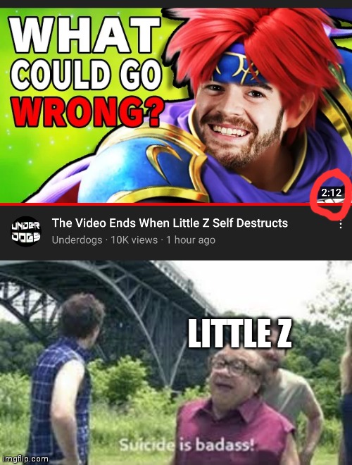 Anyone watch Underdogs? | LITTLE Z | image tagged in suicide is badass,super smash bros,youtube | made w/ Imgflip meme maker
