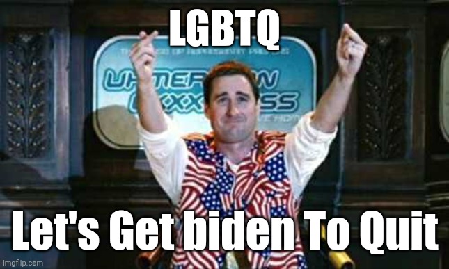 Not Sure... Double Bird. | LGBTQ Let's Get biden To Quit | image tagged in not sure double bird | made w/ Imgflip meme maker