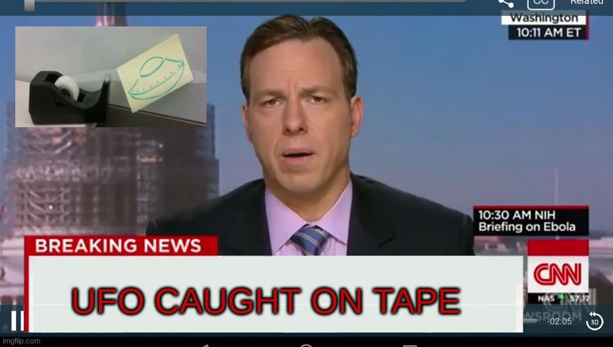 Beating the system |  UFO CAUGHT ON TAPE | image tagged in cnn breaking news template,ufo | made w/ Imgflip meme maker