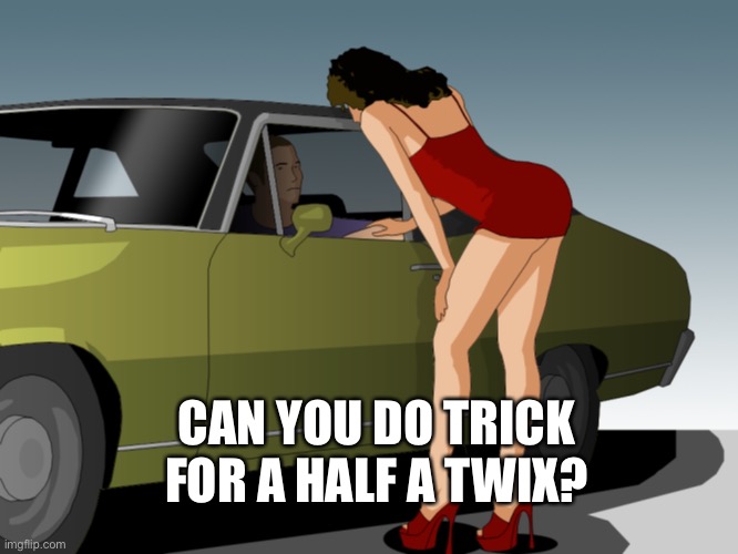 50 dollar anything you want | CAN YOU DO TRICK FOR A HALF A TWIX? | image tagged in 50 dollar anything you want | made w/ Imgflip meme maker