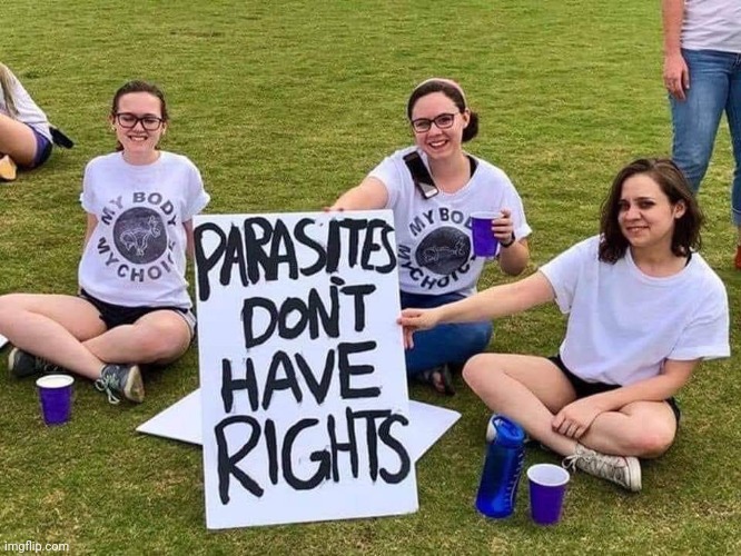 Parasites have no rights | image tagged in parasites have no rights | made w/ Imgflip meme maker