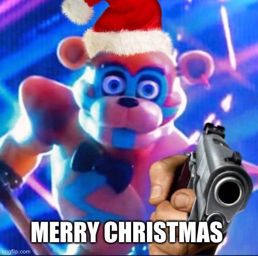 :) | MERRY CHRISTMAS | image tagged in glamrock freddy | made w/ Imgflip meme maker