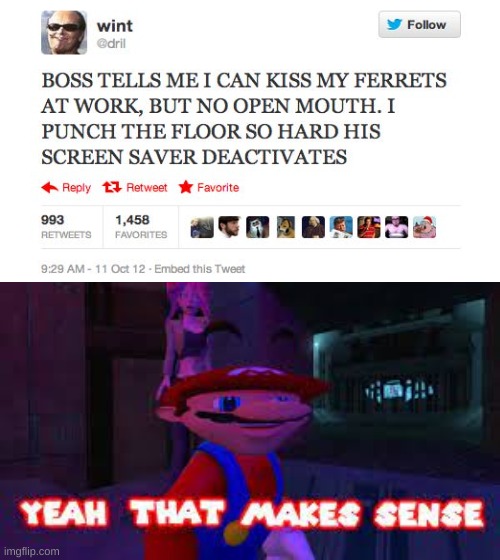 What? | image tagged in yeah that makes sense,memes,smg4,stupid people | made w/ Imgflip meme maker
