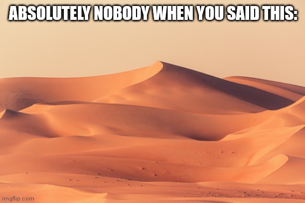 nobody | ABSOLUTELY NOBODY WHEN YOU SAID THIS: | image tagged in nobody | made w/ Imgflip meme maker