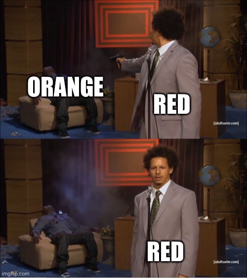 Among us | ORANGE; RED; RED | image tagged in memes,who killed hannibal | made w/ Imgflip meme maker