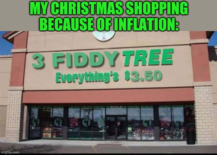 MY CHRISTMAS SHOPPING BECAUSE OF INFLATION: | made w/ Imgflip meme maker