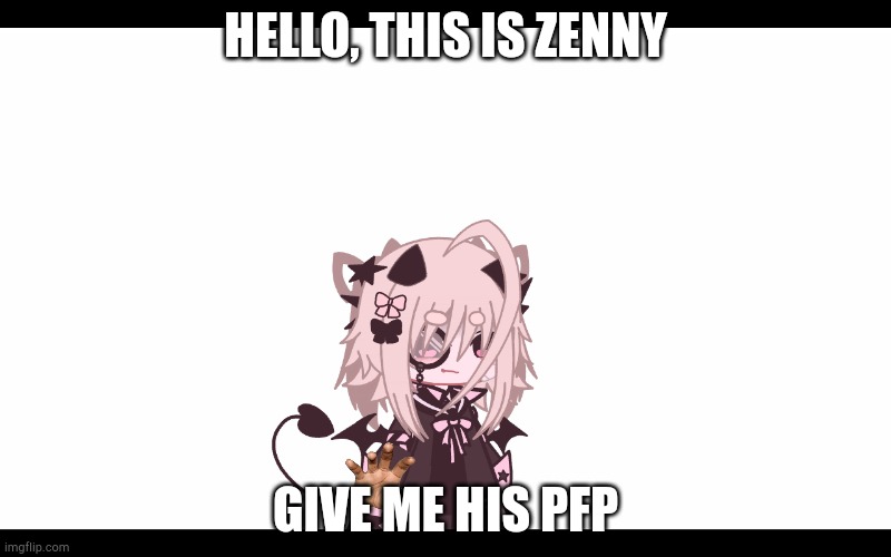 Zenny | HELLO, THIS IS ZENNY GIVE ME HIS PFP | image tagged in zenny | made w/ Imgflip meme maker