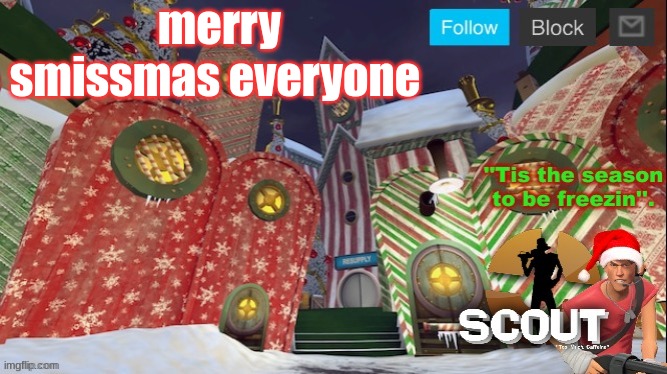 funny map in bg | merry smissmas everyone | image tagged in scouts xmas announcement temp | made w/ Imgflip meme maker