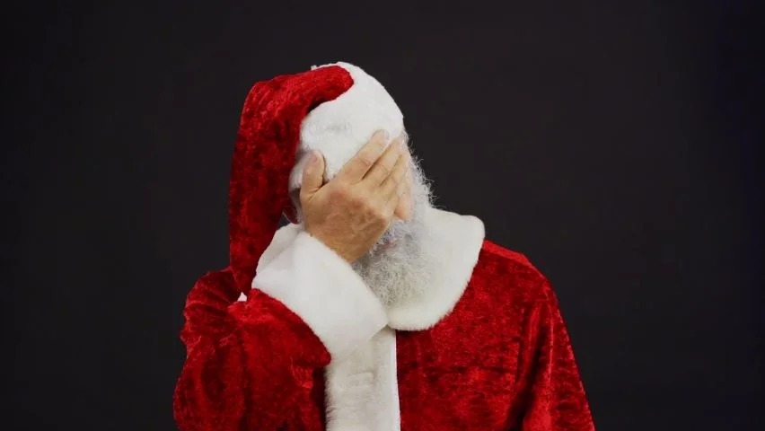 Santa facepalm Blank Meme Template