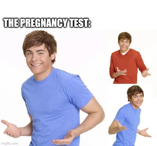 Zac Efron | THE PREGNANCY TEST: | image tagged in zac efron | made w/ Imgflip meme maker