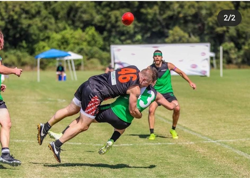 High Quality Big hit Australian football Blank Meme Template