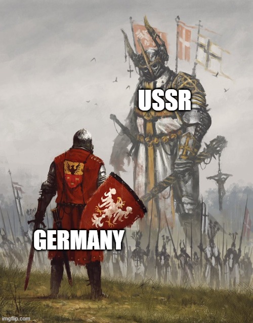 who will win? | USSR; GERMANY | image tagged in grand duchy of lithuania army | made w/ Imgflip meme maker