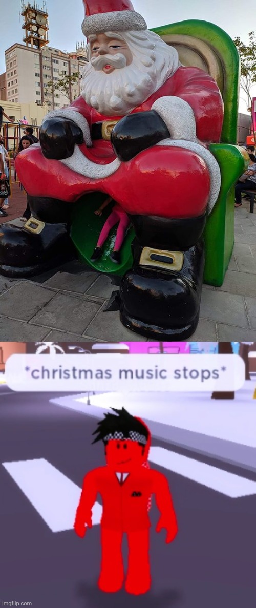 image tagged in christmas music stops | made w/ Imgflip meme maker