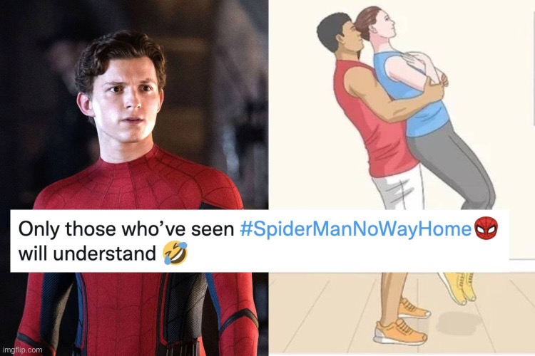 Hehe | image tagged in spiderman,spiderman no way home | made w/ Imgflip meme maker