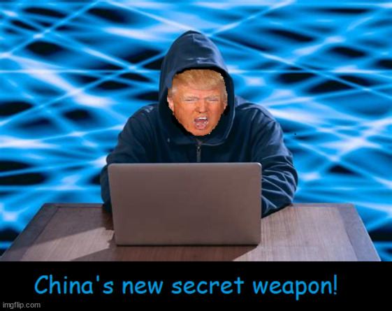 China's new secret weapon. | image tagged in cyberpunk,maga,donald trump,china | made w/ Imgflip meme maker