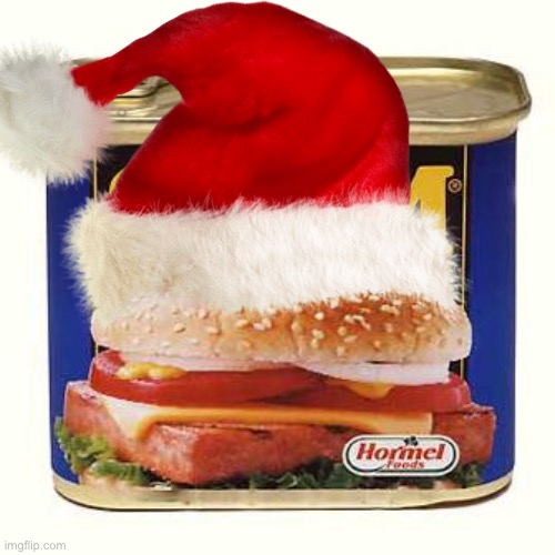 The Burger is celebrating christmas!!! | image tagged in funny,spam,christmas | made w/ Imgflip meme maker