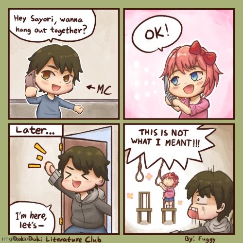 sayori comic | image tagged in sayori comic | made w/ Imgflip meme maker