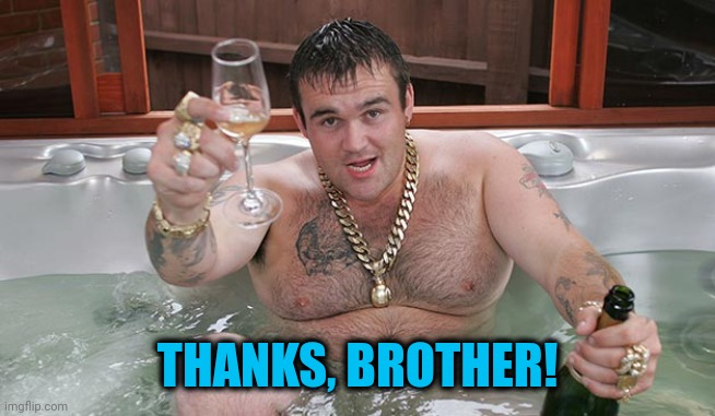 Mikey | THANKS, BROTHER! | image tagged in mikey | made w/ Imgflip meme maker