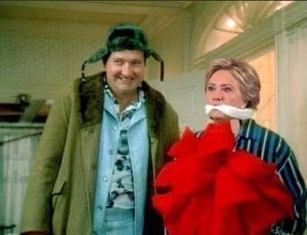 Hillary wrapped for Christmas Blank Meme Template