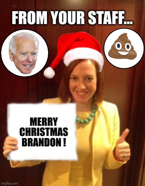 Merry Christmas Brandon | image tagged in creepy joe biden | made w/ Imgflip meme maker