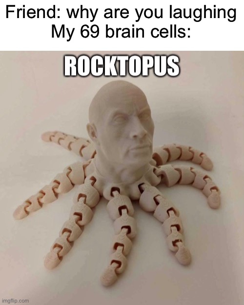 *insert funny title that makes the front page* | Friend: why are you laughing
My 69 brain cells: | image tagged in why are you laughing,the rock,dead inside | made w/ Imgflip meme maker