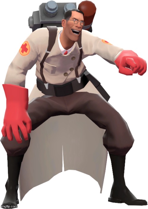 Medic laughing | image tagged in medic laughing | made w/ Imgflip meme maker