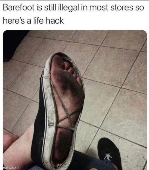 Barefoot shoes | made w/ Imgflip meme maker
