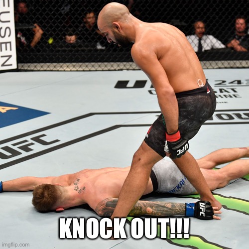 K.O. Knock out | KNOCK OUT!!! | image tagged in k o knock out | made w/ Imgflip meme maker