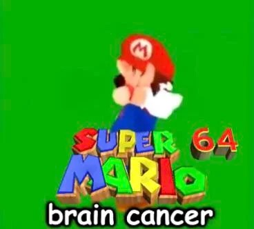 High Quality SUPER MARIO BRAIN CANCER 64 Blank Meme Template