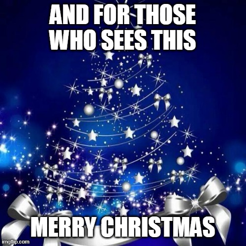Merry Christmas People | AND FOR THOSE WHO SEES THIS; MERRY CHRISTMAS | image tagged in merry christmas | made w/ Imgflip meme maker