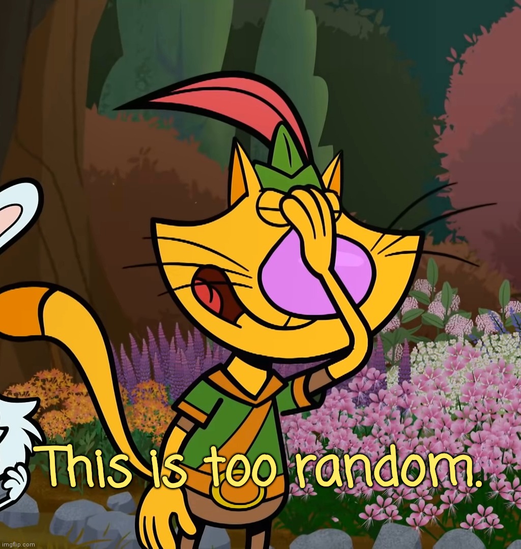 Nature Cat Facepalm | This is too random. | image tagged in nature cat facepalm | made w/ Imgflip meme maker