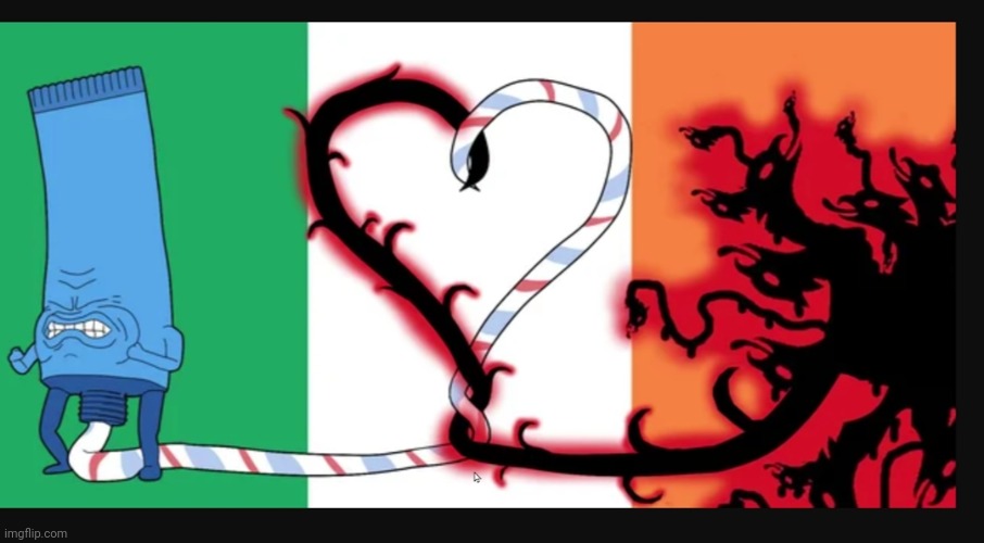 The flag of Ireland but it's a shitpost | made w/ Imgflip meme maker