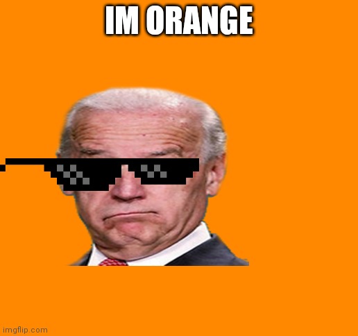 IM ORANGE | image tagged in blank white template | made w/ Imgflip meme maker