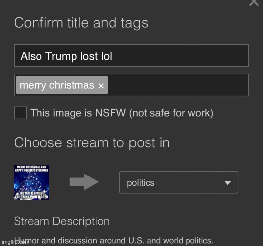 Same general thing for politicsTOO | made w/ Imgflip meme maker