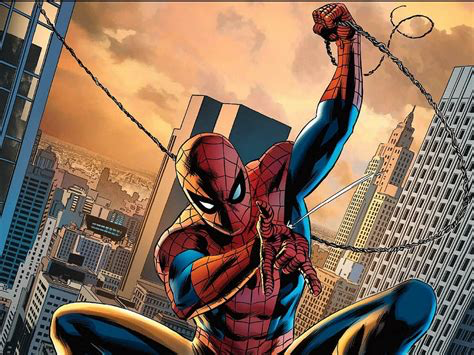 Spider-Man Swinging Through The City Blank Meme Template