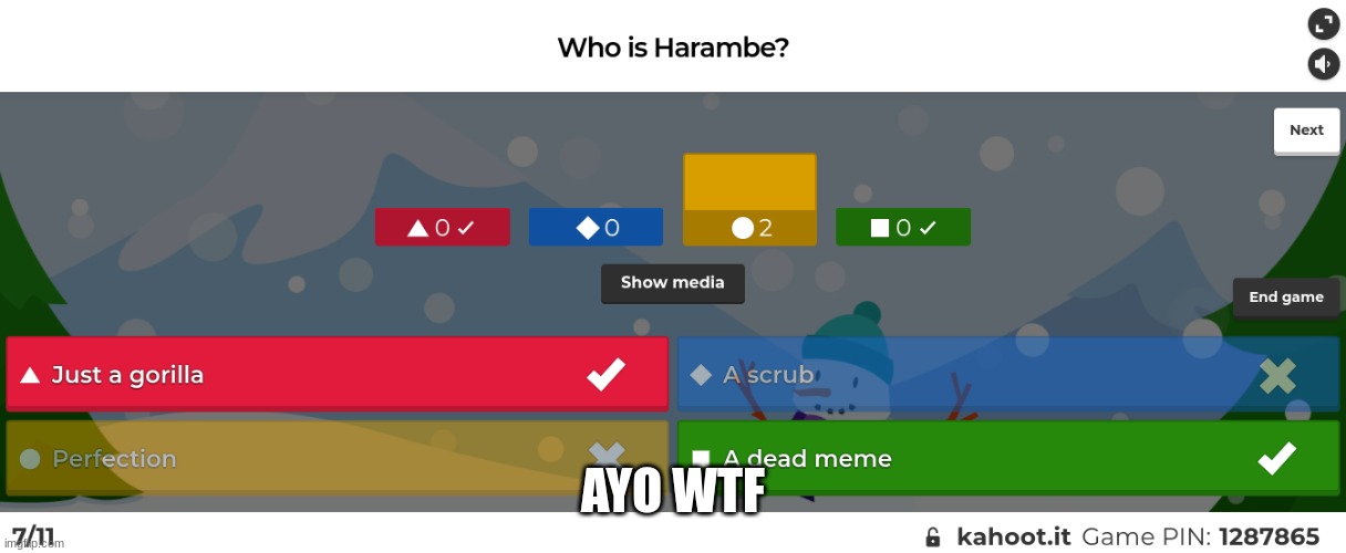tf |  AYO WTF | image tagged in harambe | made w/ Imgflip meme maker