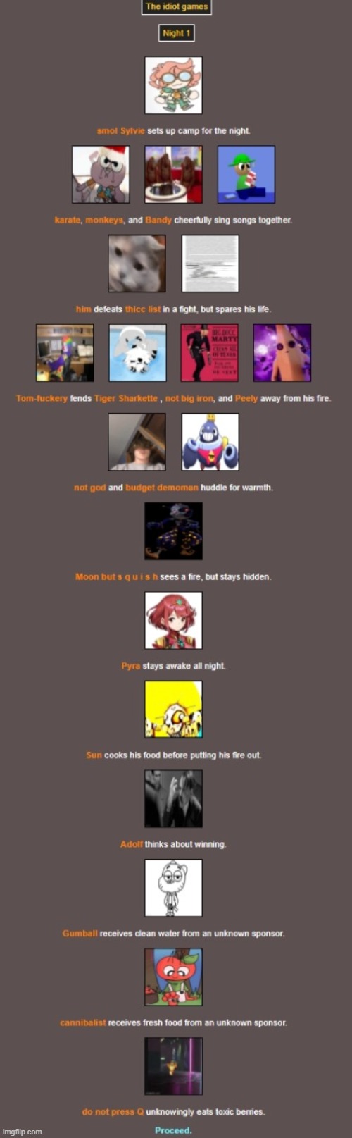 welp glamrock freddy is dead | image tagged in the idiot games | made w/ Imgflip meme maker
