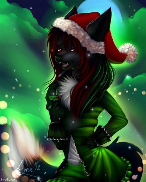 Merry Christmas fellow furs. Not my art. Wish it was | image tagged in furry,enjoy,christmas | made w/ Imgflip meme maker