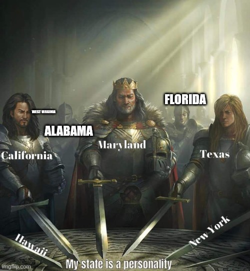 A lot of states can be like that | FLORIDA; WEST VIRGINIA; ALABAMA | image tagged in memes,edit | made w/ Imgflip meme maker