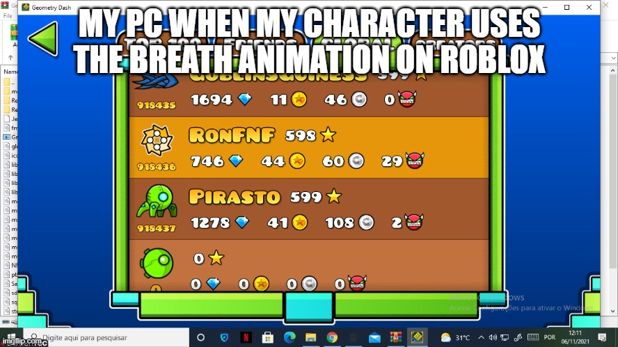 lag.exe - 225,674,068,569,420,908,483,840 terabytes | MY PC WHEN MY CHARACTER USES THE BREATH ANIMATION ON ROBLOX | image tagged in wait thats illegal | made w/ Imgflip meme maker