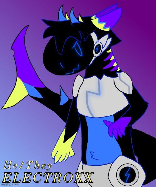 Electroxx the protogen, my art and character | image tagged in furry,art,drawing,shark | made w/ Imgflip meme maker