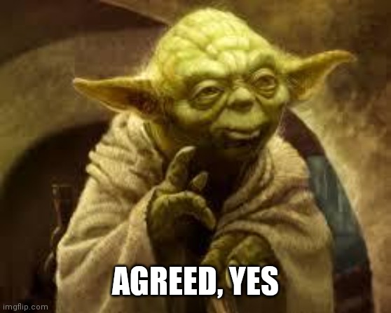 yoda | AGREED, YES | image tagged in yoda | made w/ Imgflip meme maker