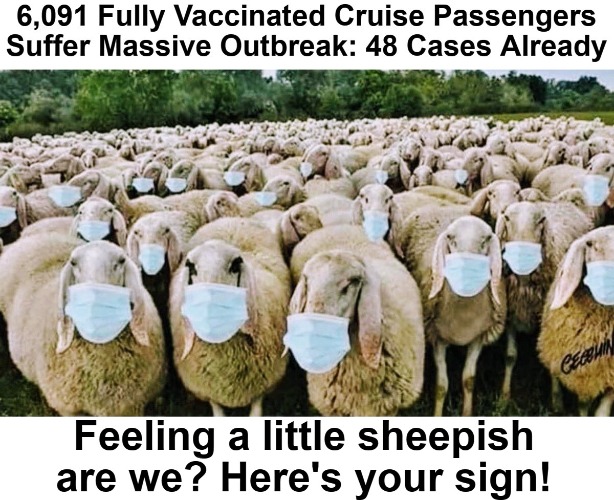 Feeling a little sheepish are we? Here's your sign! | image tagged in sheeple people,sheeple,covidiots,lemmings,morons,dumbasses | made w/ Imgflip meme maker