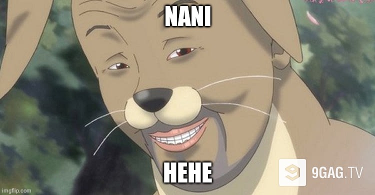 Weird anime hentai furry | NANI; HEHE | image tagged in weird anime hentai furry | made w/ Imgflip meme maker