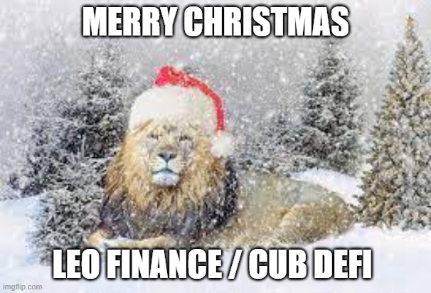 MERRY CHRISTMAS; LEO FINANCE / CUB DEFI | made w/ Imgflip meme maker