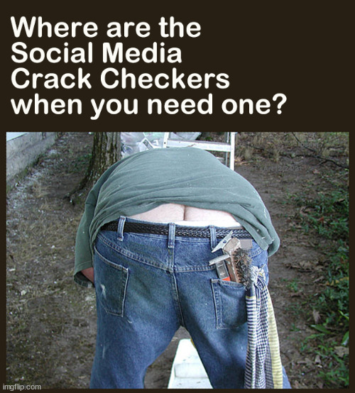 When looking for a good Plumber notify a social media crack checker to certfy the validity of his crack | image tagged in memes,funny,plumber pants | made w/ Imgflip meme maker