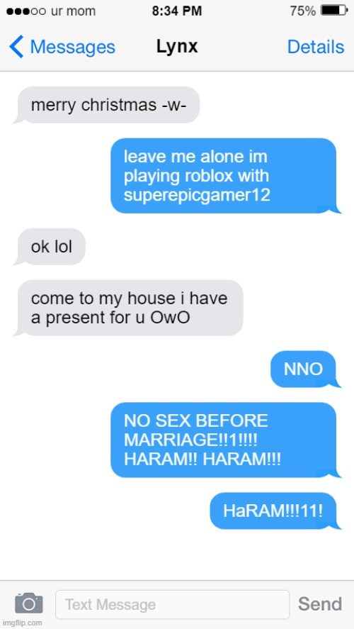 definetly a normal conversation of lynx and nashe (my ocs lmao) | made w/ Imgflip meme maker