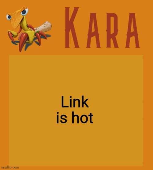 I want to have sex with him | Link is hot | image tagged in kara picantis temp | made w/ Imgflip meme maker