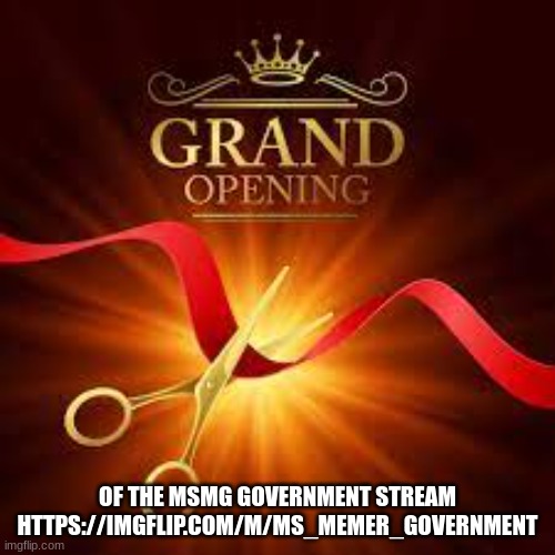 https://imgflip.com/m/MS_MEMER_GOVERNMENT  run for president and make the new government | OF THE MSMG GOVERNMENT STREAM
HTTPS://IMGFLIP.COM/M/MS_MEMER_GOVERNMENT | made w/ Imgflip meme maker